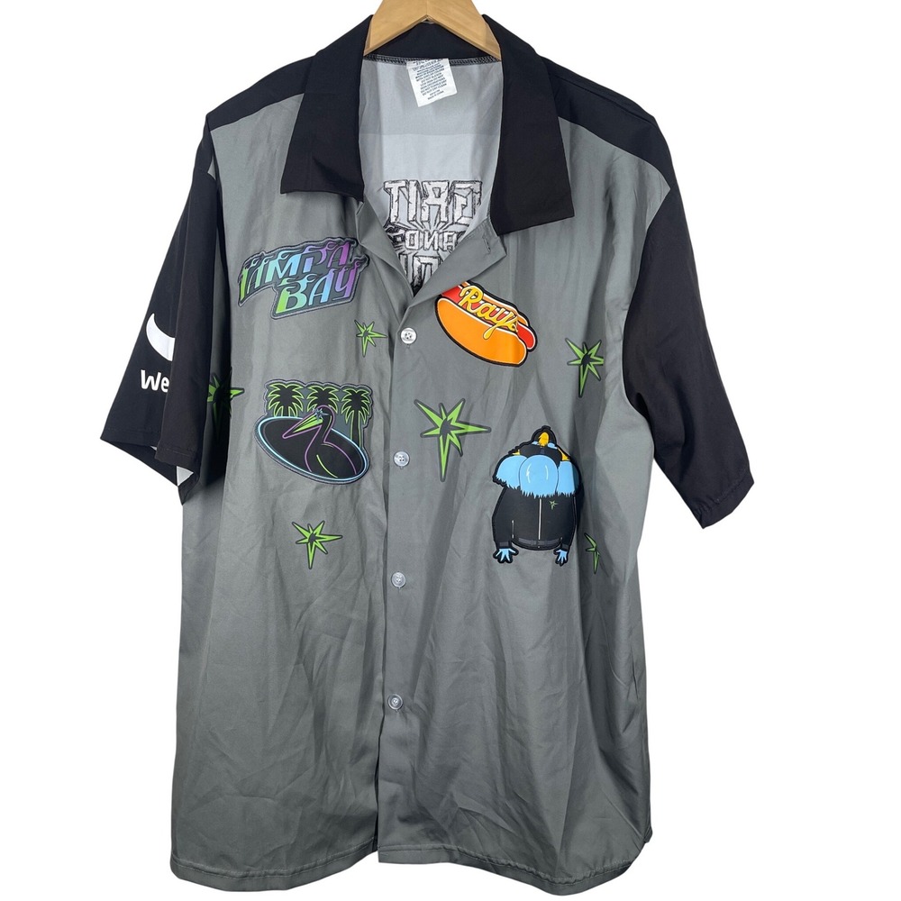 Tampa Bay Rays City Connect Patch Button Up Shirt SGA Size XL